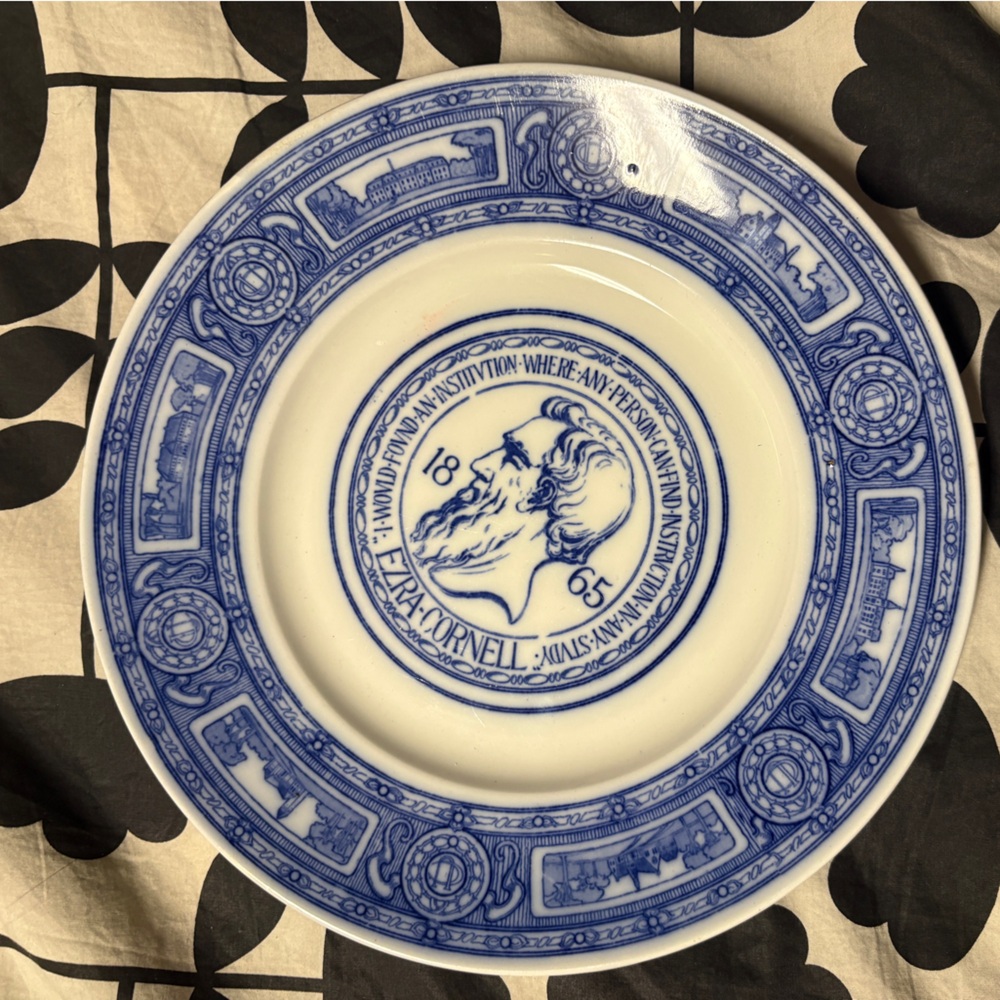 1910's Royal Doulton Rothschild Bros Ithaca NY USA "Ezra Cornell" Plate - 26cm